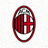 AC米兰中文官方网站品牌Logo，橙色与深蓝色搭配的体育科技风格标识